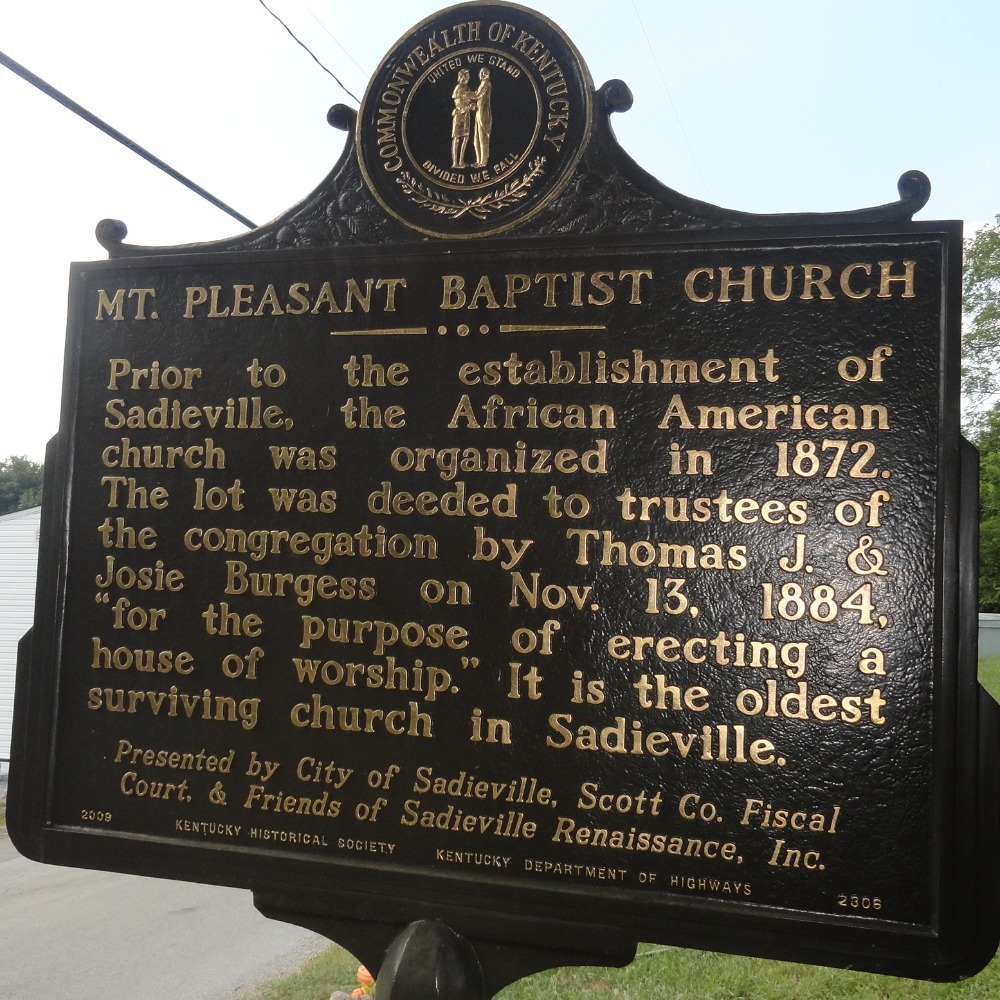 Mt Pleasant Baptist Church Historical Marker